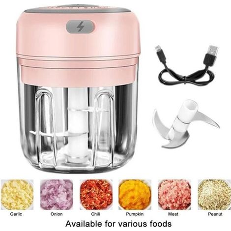 Elektrischer Mini-zerkleinerer – Marke – Modell – 30 W – 250 Ml – Pink-ywey