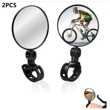 Fahrradrückspiegel, Universeller Konvexer Reflektorspiegel Als Ersatz, Fahrradzubehör, 2 Stück - Ywey