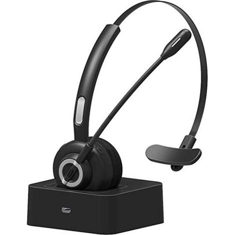 Bluetooth-headset Mit Kabellosem Mikrofon, Headset Mit Ladestation, Telefon-headset, Professionelles Pc-headset Mit Geräuschunterdrückung – Ywey