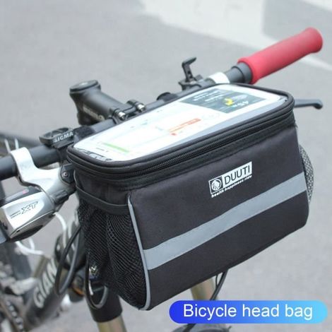 Fahrradkorb – Praktische Fahrradtasche, Kratzfeste Tpu-lenkertasche Mit Handyfach Und Stil – Schwarz 1 – Ywey