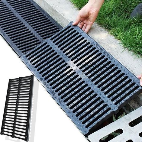 Ablaufgitter, Inspektionsschachtabdeckung, Entwässerungssystem Für Terrassen, Schwimmbäder Und Gärten, 50 X 20 X 3 Cm – Ywey