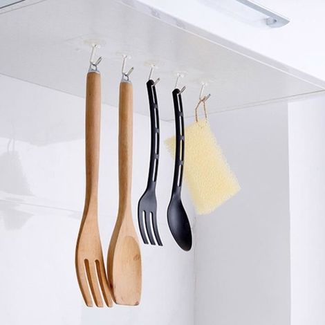 Nahtloser, Selbstklebender, Wasserfester, Transparenter Haken, 10 Kg Tragkraft, Wandhaken Für Küche Und Bad, Wandaufhänger-organizer - Ywey