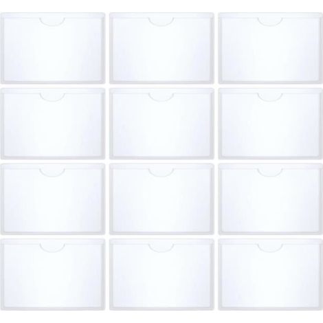 Set Mit 12 Transparenten, Selbstklebenden Ausweishüllen Für Behindertenausweise Zur Befestigung An Windschutzscheiben (6 X 9 Cm) – Wiederverwendbare Ausweishüllen Für Ywey