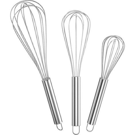 Manueller Schneebesen – Magic Spoon Professioneller Edelstahl-küchenschneebesen, Manueller Eierquirl, 3-teilig (21 Cm, 26 Cm, 29 Cm)