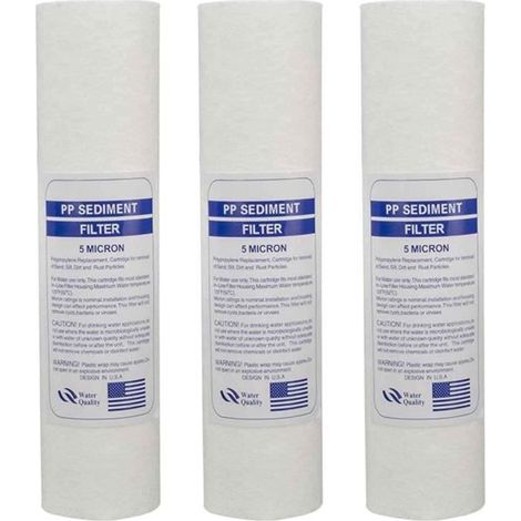 10-zoll (254 Mm) Wasserfilter, Polypropylen-kartusche, Pp-baumwoll-sedimentfilter-ersatz, 3 Stück – 5 Mikron – Ywey