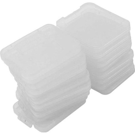 20 Transparente Schutzhüllen/aufbewahrungsboxen Für Micro-sdhc- Und Sd-karten
