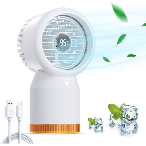 Tragbarer Luftkühler, Leiser Tischventilator, 4 Einstellbare Geschwindigkeitsstufen Für Schlafzimmer, Büro, Zuhause - Ywey
