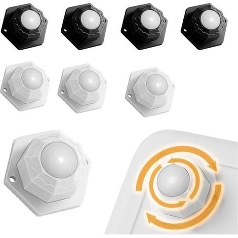 Rollen – Mini-selbstkleberollen – Tragkraft 100 Kg – Lenkrollen – 8er-pack – Ywey
