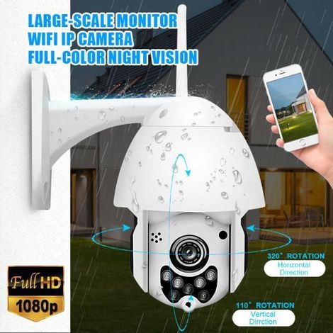 Hd1080p Wlan-ip-überwachungskamera Für Den Außenbereich, Wasserdicht, Mit Gegensprechanlage Und Nachtsicht - Ywey
