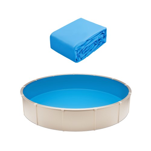Runde Poolfolie, Φ550x147 Cm, Innenfolie, Ersatzfolie, Innenhülle, Schwimmbadfolie, Folie Aus Vinyl In Standardgröße, Verschleißfest, Für Aufstellpools Mit 132 Cm Wandhöhe, Einfarbig
