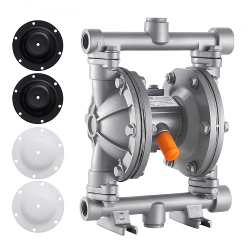 Druckluft-doppelmembranpumpe, 25 L/min, 3/8 Zoll Einlass & Auslass, Pneumatische Altöl-transferpumpe, Max. 100 Psi, Gehäuse Aus Aluminiumlegierung, Für Diesel, Fett, Kerosin, Benzin