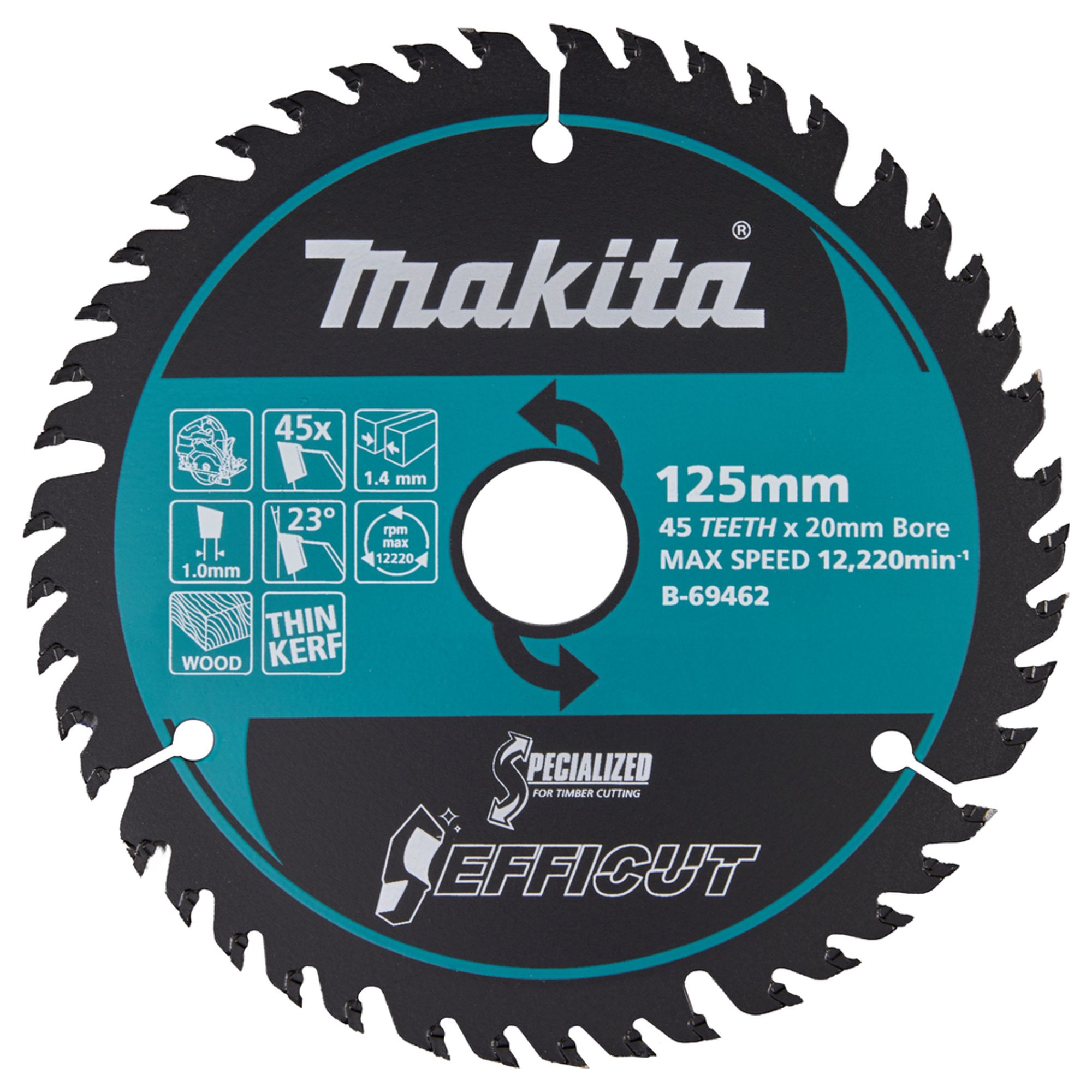 Efficut Tct Klinge Makita B-69462 125x20mm 45 Zähne