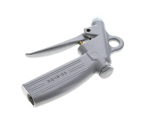 G1/4-Zoll-Aluminium-Blaspistole mit einstellbarem Durchfluss und kurzer Düse