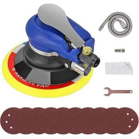 150-mm-exzenterschleifer – Druckluftschleifer – Karosserieschleifer – Blau, 10.000 Umdrehungen/min – Zum Polieren Und Schleifen