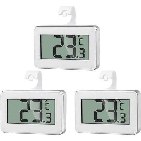 3 Thermomètre Numérique Mini, Thermometre Congélateur, Thermometre Frigo Digital