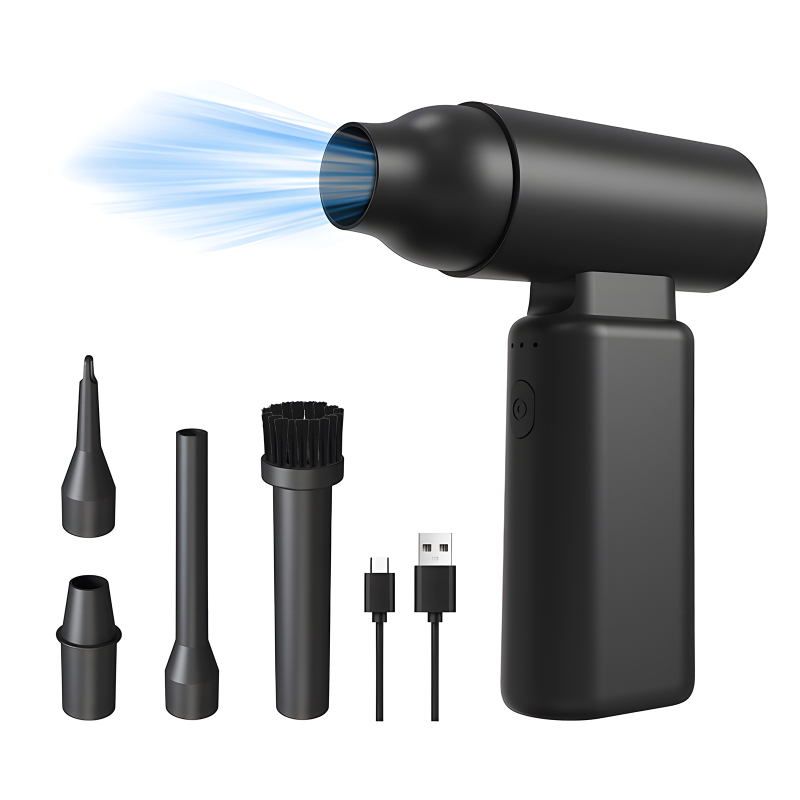 2-in-1 Druckluftgebläse/staubabsauger, 3 Geschwindigkeitsstufen, 67.000 U/min, Bürstenloser Motor, Wiederaufladbar, Mit Nadel