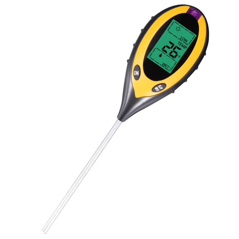 4-in-1 Bodentester: Ph-wert, Licht, Temperatur, Batterielos (garten, Innen-/außenbereich)