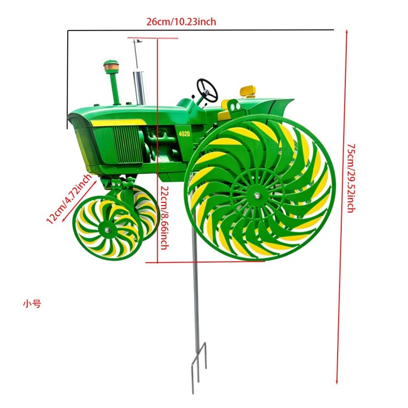 Windmühle Aus Metall Für Den Außenbereich, Gartendekoration Im Landhausstil, Wetterfahne, Windrad / Kleine Größe