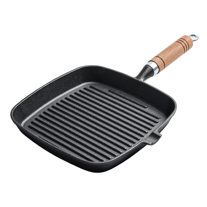 Unbeschichtete, Antihaftbeschichtete Steakpfanne Aus Gusseisen (24 Cm)