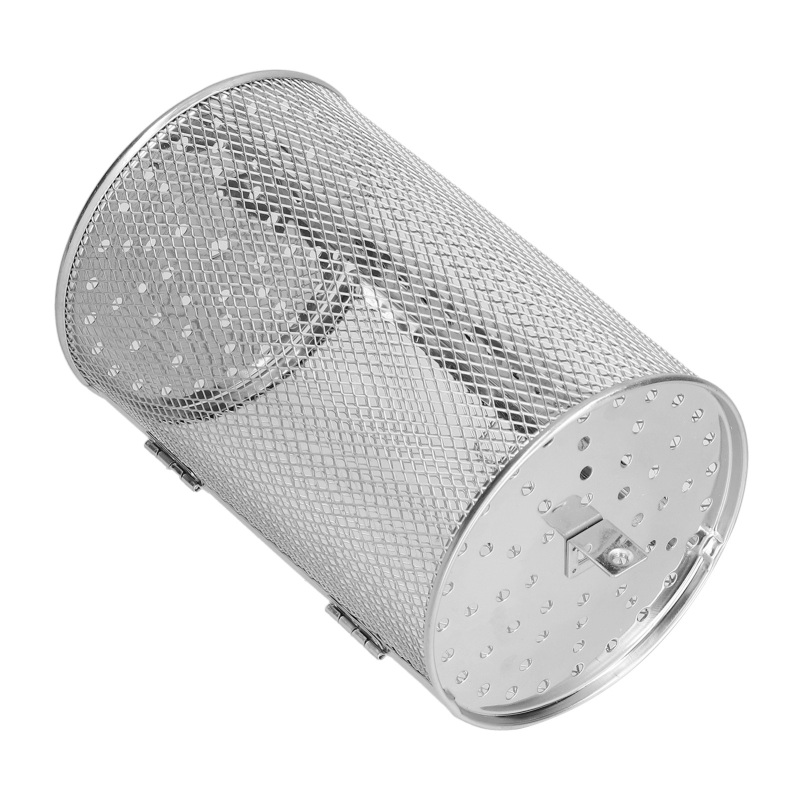 360° Drehbarer Frittierkorb Aus Edelstahl Für Elektrische Küchenöfen, 12 X 12 X 18 Cm