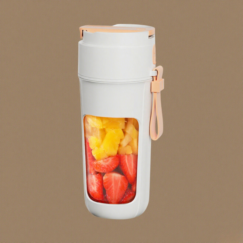 Tragbarer Mixer, Mini-einhandmixer Für Milchshakes Und Smoothies, 340 Ml Personal Blender Mit Usb-ladegerät, Aus Cremeweißem Material.