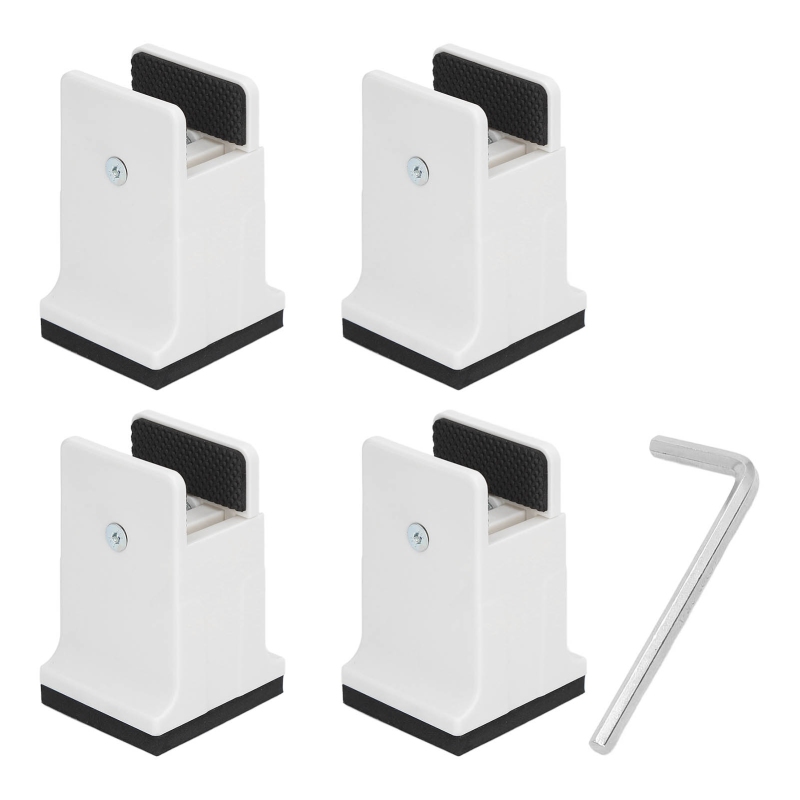Set Mit 4 Verstellbaren Möbelfüßen Mit Schraubklemme, Aus Gummi, Für Betten Und Sofas, Für Schwere Möbel (weiß).