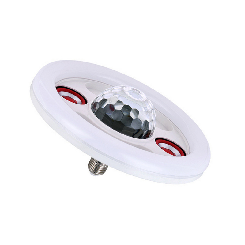 Rgb-led-lampe Mit Farbwechsel, Musikfunktion, E27-bluetooth-lautsprecher Und Fernbedienung