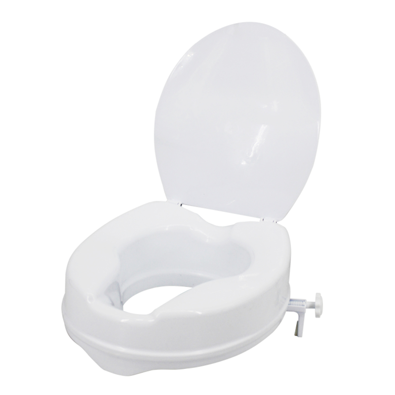Toilettensitzerhöhung Mit Deckel, Tragkraft Bis Zu 136 Kg, Mit Klemmclips, Kompatibel Mit Den Meisten Länglichen Toiletten (weiß, 10 Cm [4 Zoll]).
