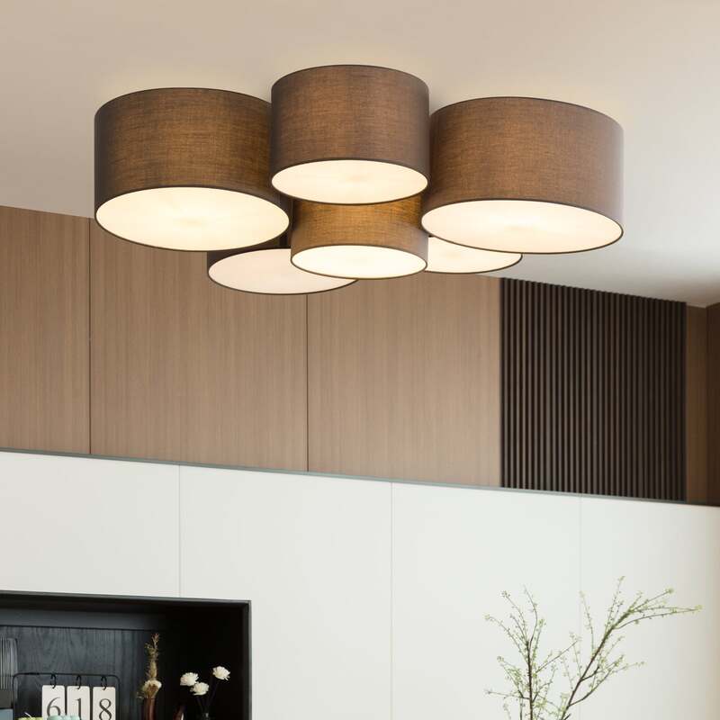 [gebraucht] B-ware Lindby Deckenleuchte Maureka Led Lampe Dimmbar Anthrazit 6-flammig 94cm Leuchte