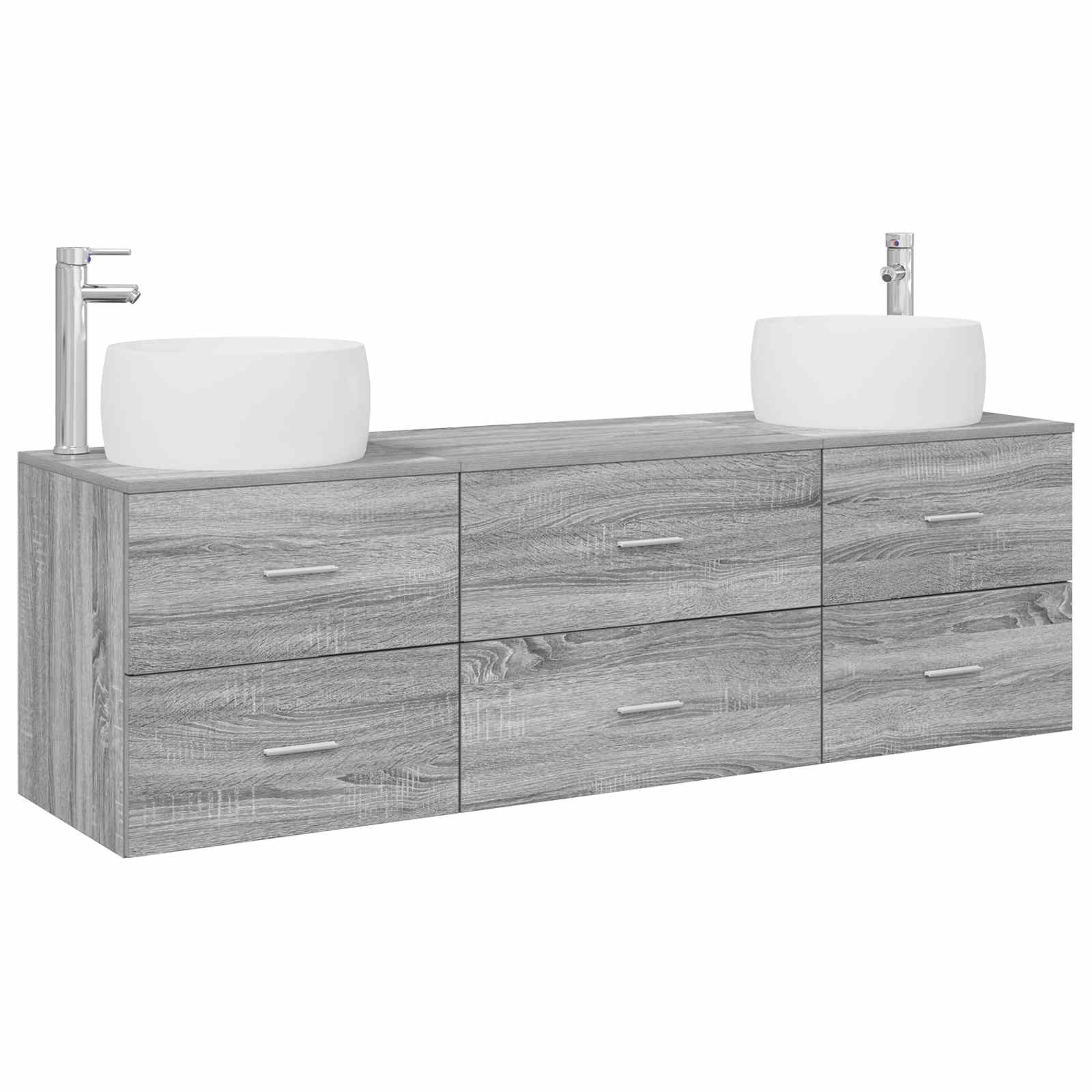 Maison Exclusive - Badezimmermöbel-set 3 Stk. Grau Sonoma 161,5 X