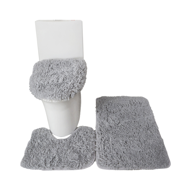 Set Aus 3 Badematten, Wc-sitzbezug, U-förmiger Antirutschmatte, Weicher Und Saugfähiger Fußmatte, Türmatte, Badezimmermatte Und Sitzbezug.
