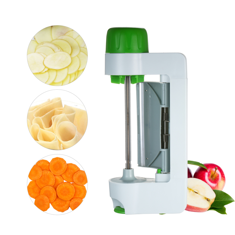 Rotierender Spiral-gemüseschneider Für Obst Und Gemüse, Küchenhelfer Zum Schälen Von Obst Und Gemüse, Obstschneider Und -hobel Aus Edelstahl Für Den Küchengebrauch