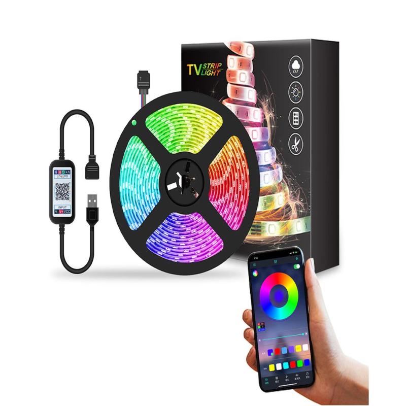 M Smart Rgb Led-streifen Mit App-steuerung Und Musiksynchronisation Für Zuhause, Küche, Fernseher Und Partys.