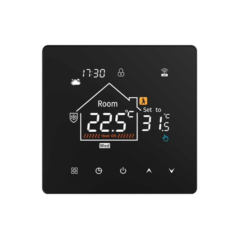 Intelligenter Programmierbarer Wi-fi-thermostat Mit Lcd-touchscreen Für Fußbodenheizungen Und Heizkessel (k7)