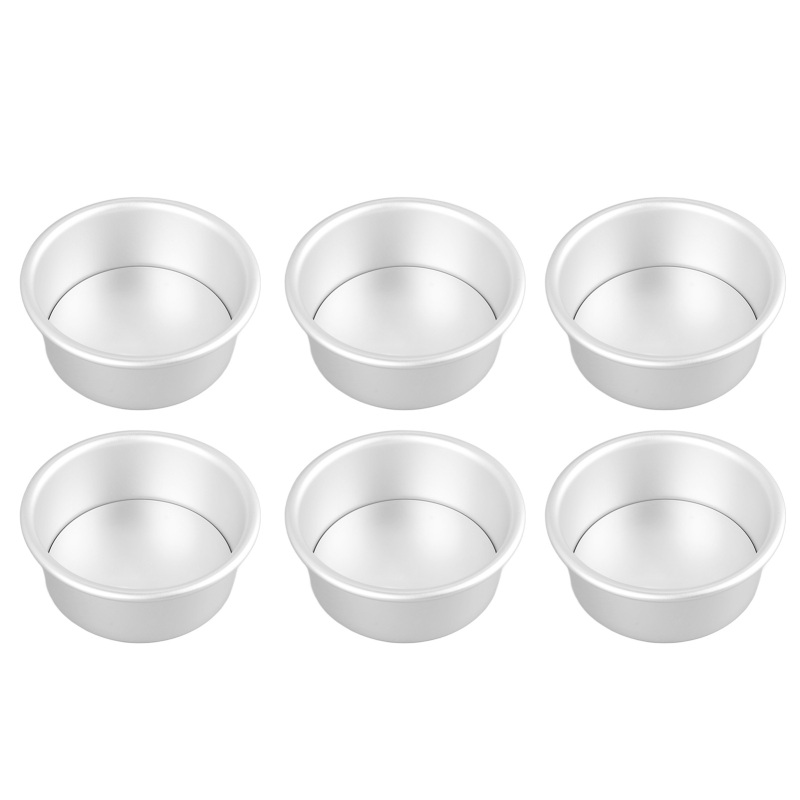 Runde Kuchenform Mit Antihaftbeschichtung Und Herausnehmbarem Boden, 6-teiliges Set, 10 Cm (4 Zoll), Ideal Für Hochzeiten Und Geburtstage.