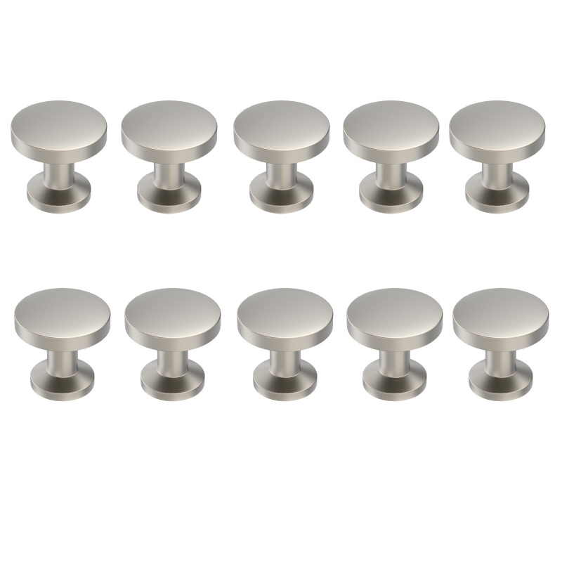 Set Mit 10 Küchenschubladenknöpfen Und -griffen Aus Gebürstetem, Satiniertem Nickel, Zinkbeschläge