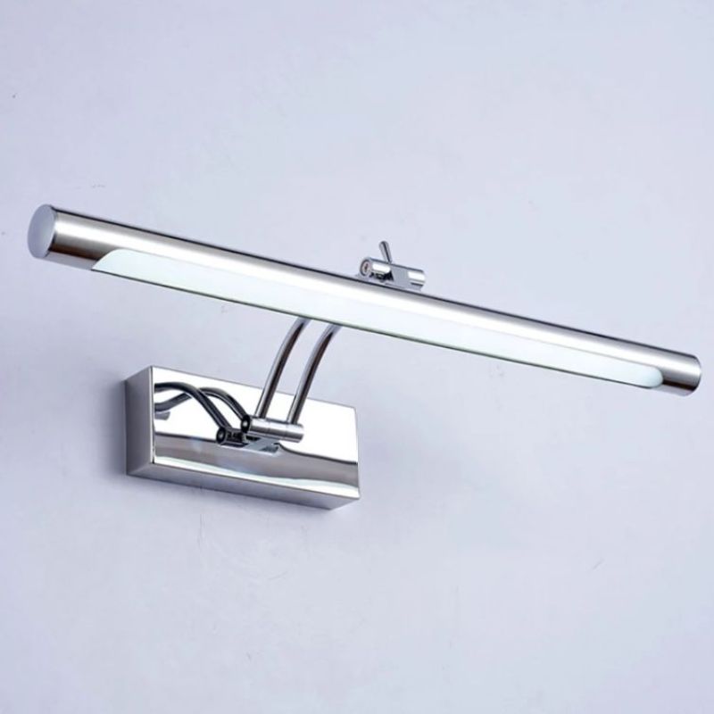 Silberne Led-wandleuchte Für Spiegel, Schminktischbeleuchtung, Feuchtigkeits- Und Beschlagbeständige Wandleuchte Für Bad Und Wc, Skandinavischer Stil, Schminktisch-spiegellampe