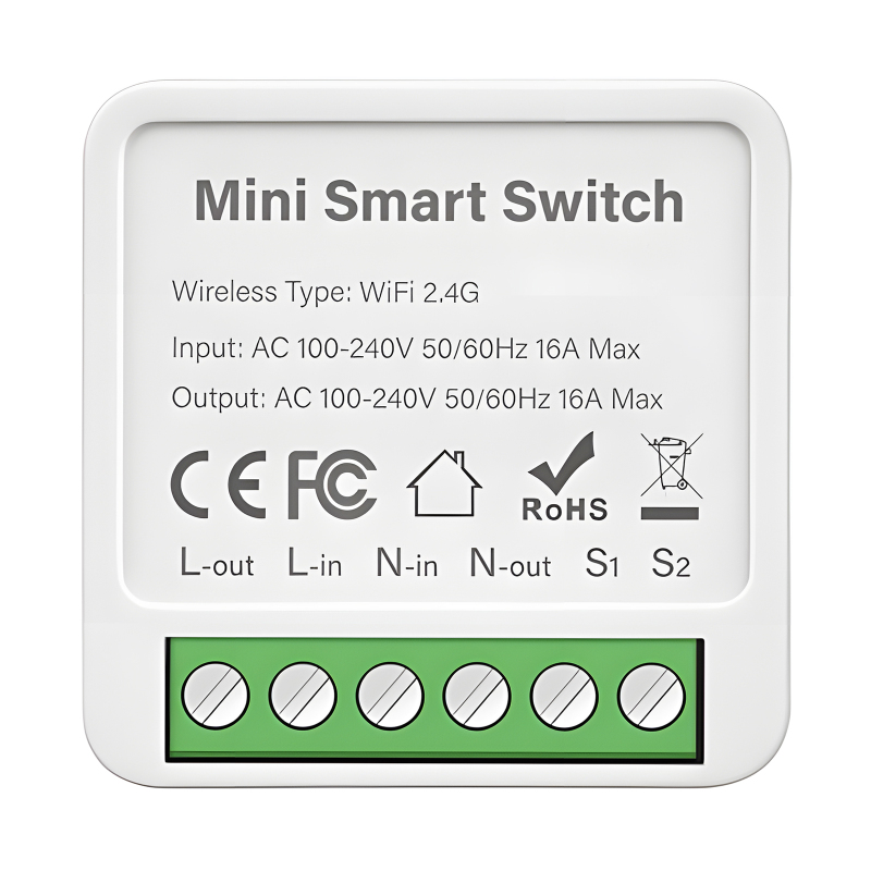 Tuya 16a Wlan-wandschalter, Leitungsschutzschalter Und Zeitschaltuhr, Google-sprachsteuerung, 1 Zweiwege-taste