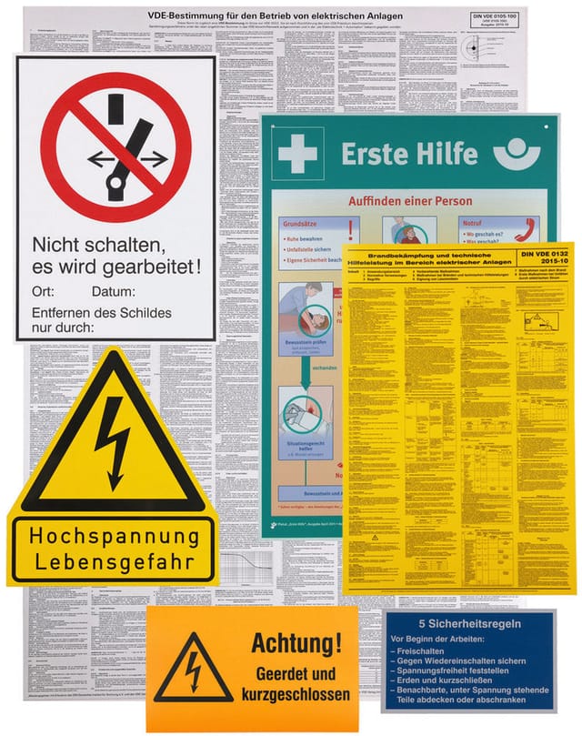 Dehn Warnzeichensatz für die Elektroinstallation - 700050