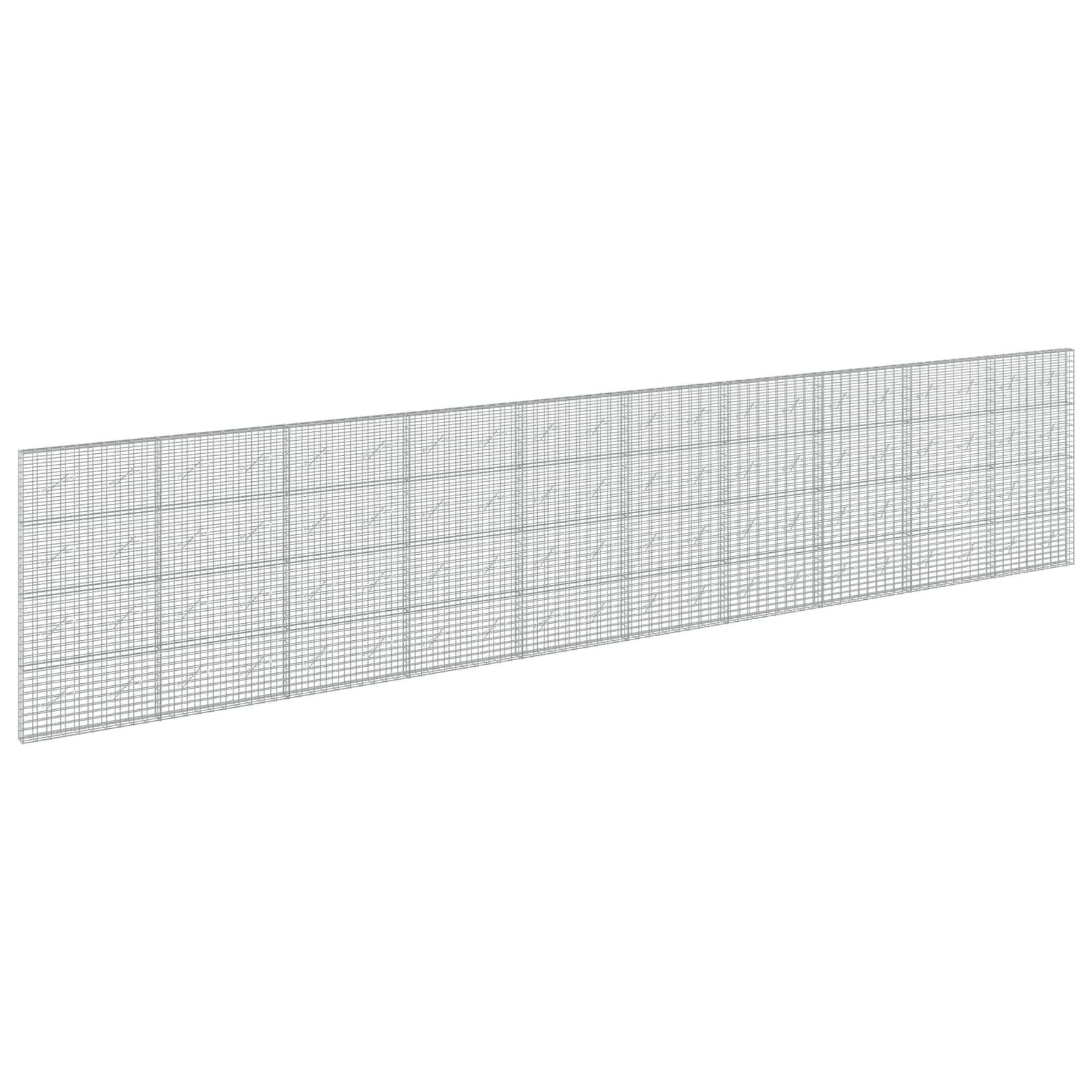 Gabione Mit 5 Mm Draht Und 5x10 Cm Maschen 1000x10x200 Cm Vidaxl