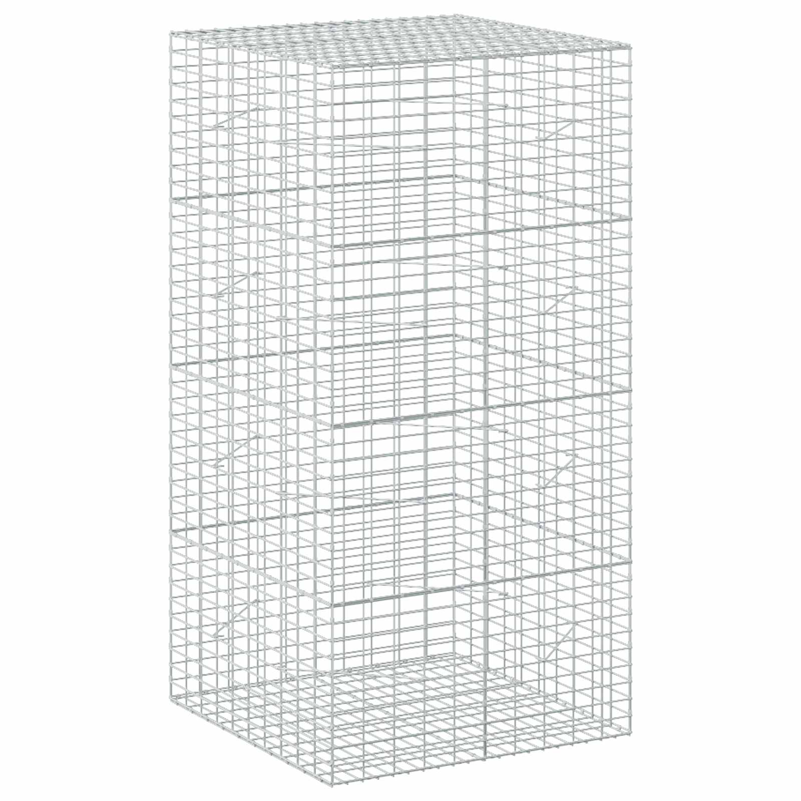 Gabione Mit 5 Mm Draht Und 5x10 Cm Maschen 100x100x200 Cm Vidaxl