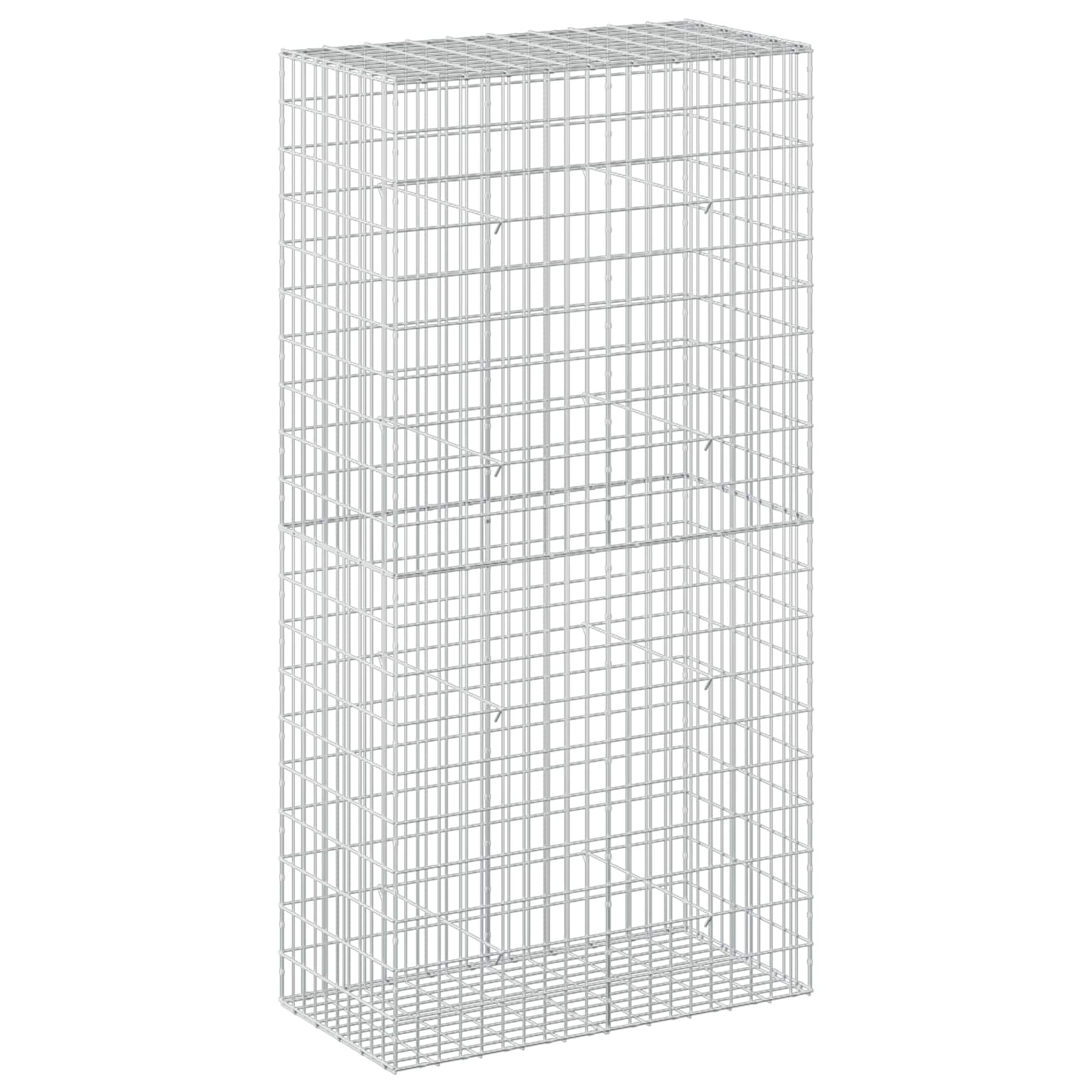 Gabione Mit 5 Mm Draht Und 5x10 Cm Maschen 100x50x200 Cm Vidaxl