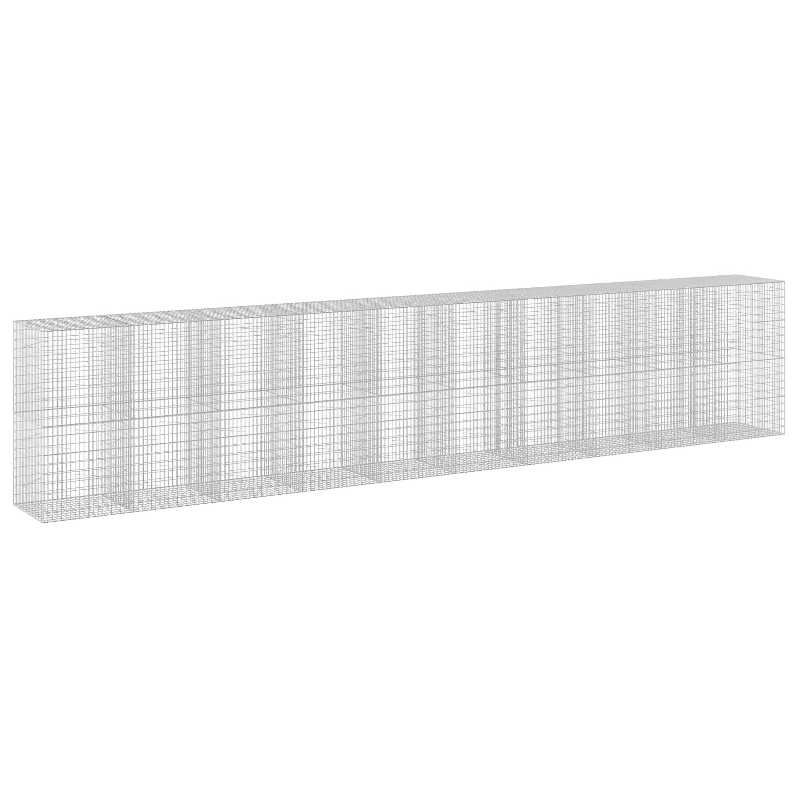 Gabione Mit 5 Mm Draht Und 5x10 Cm Maschen 1000x100x200 Cm Vidaxl