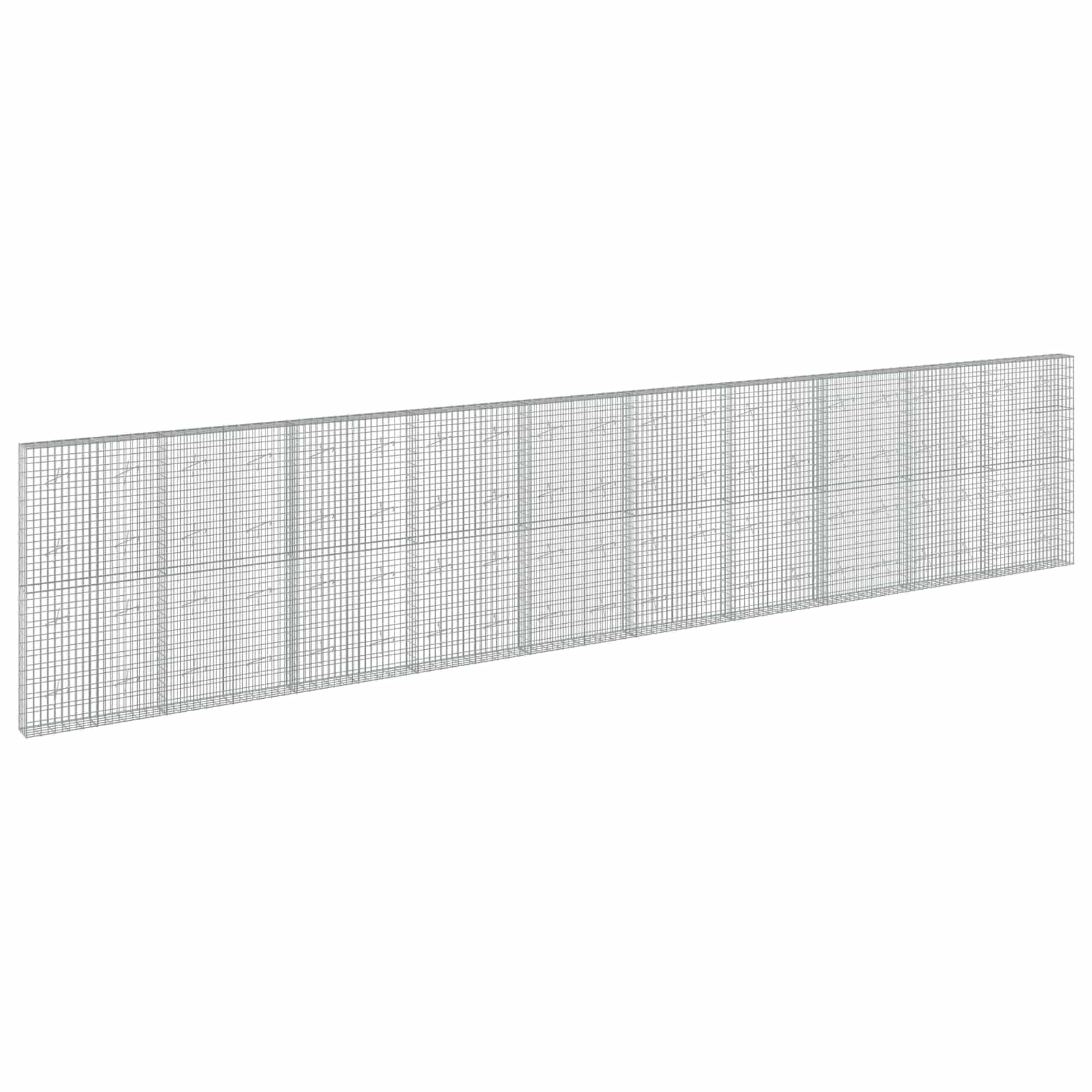 Gabione Mit 5 Mm Draht Und 5x10 Cm Maschen 1000x20x200 Cm Vidaxl
