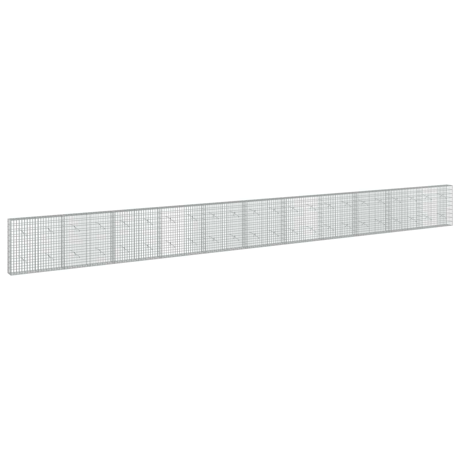 Gabione Mit 5 Mm Draht Und 5x10 Cm Maschen 1100x20x100 Cm Vidaxl