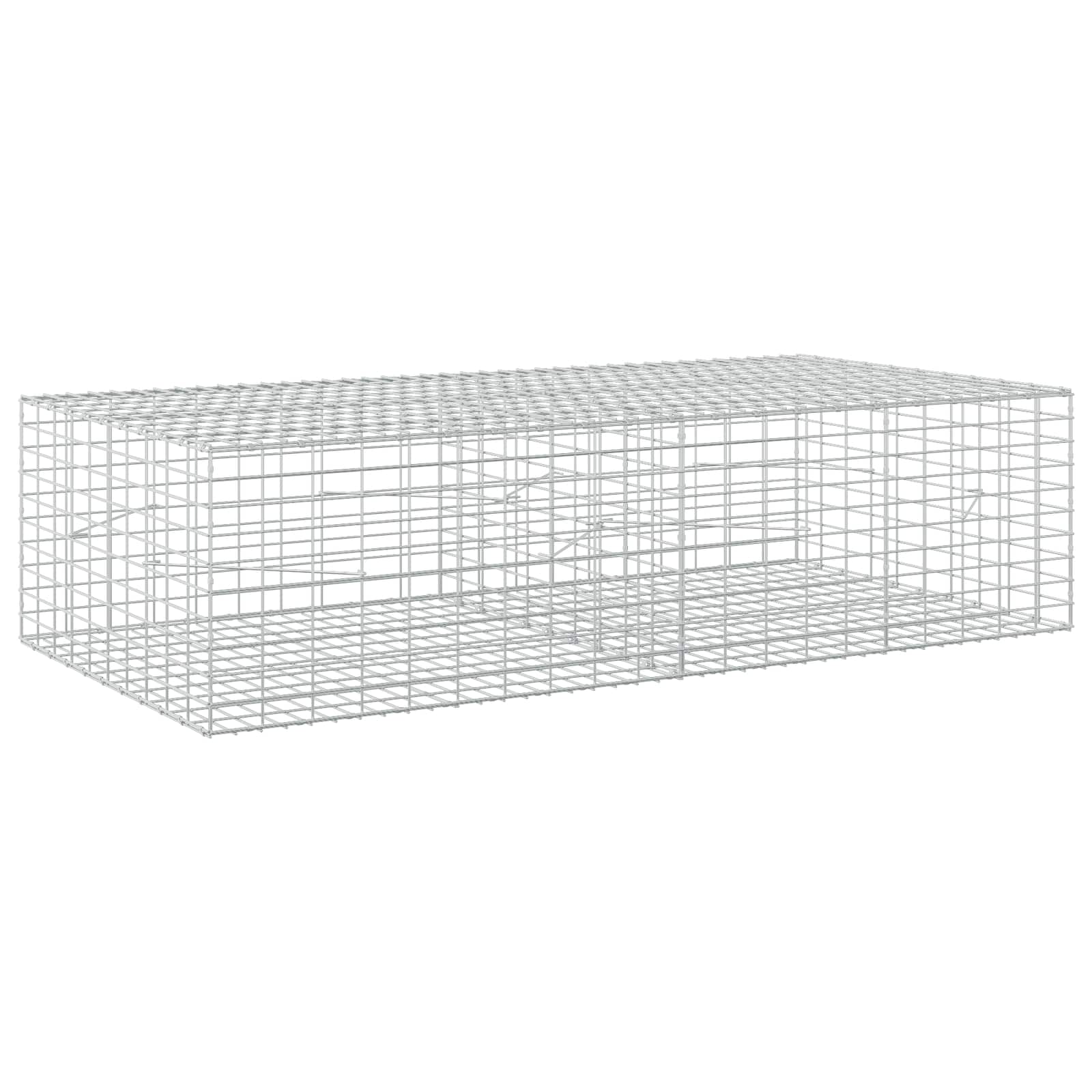 Gabione Mit 5 Mm Draht Und 5x10 Cm Maschen 200x100x50 Cm Vidaxl