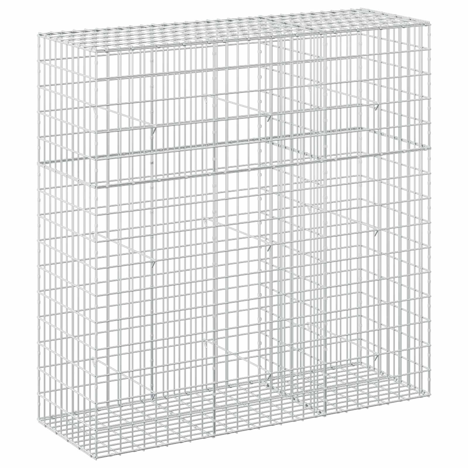Gabione Mit 5 Mm Draht Und 5x10 Cm Maschen 150x50x150 Cm Vidaxl