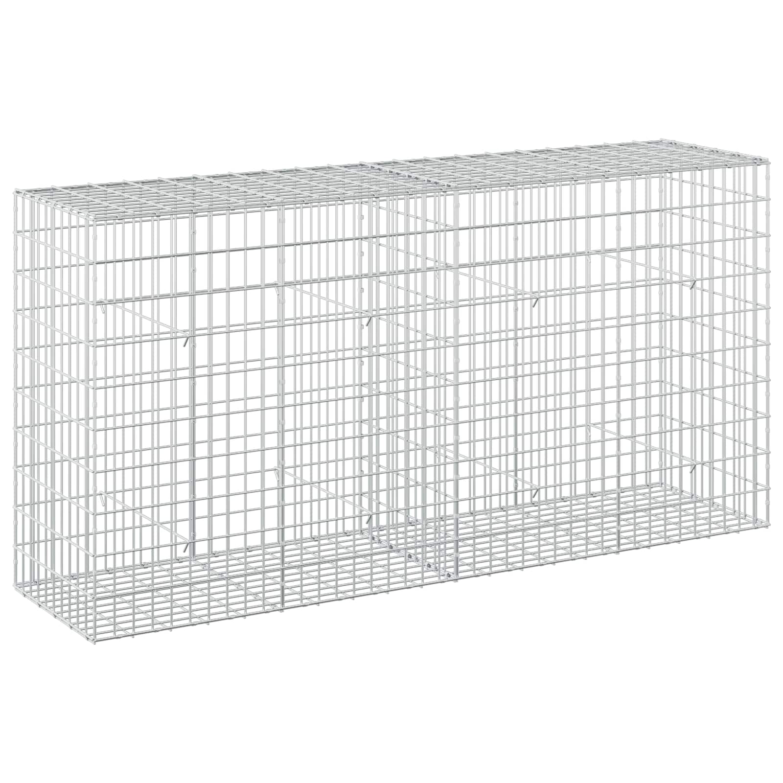 Gabione Mit 5 Mm Draht Und 5x10 Cm Maschen 200x50x100 Cm Vidaxl