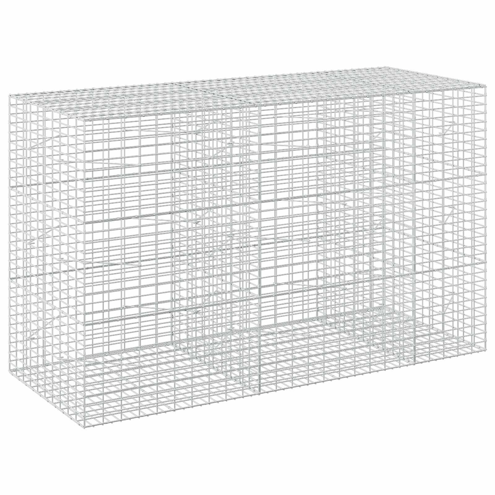 Gabione Mit 5 Mm Draht Und 5x10 Cm Maschen 250x100x150 Cm Vidaxl