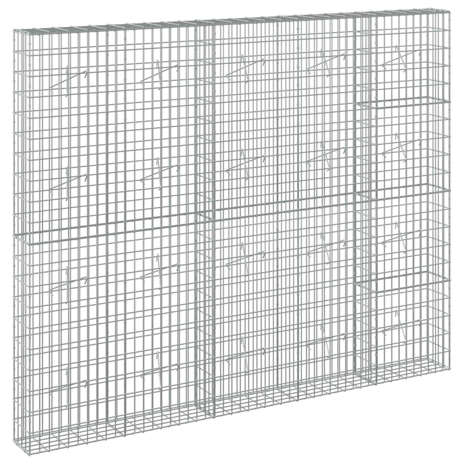 Gabione Mit 5 Mm Draht Und 5x10 Cm Maschen 250x20x200 Cm Vidaxl